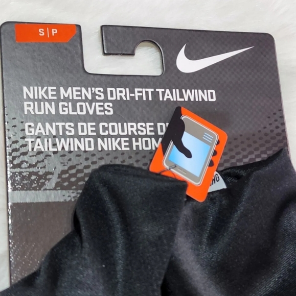 ☄️Nike Dri Fit Men's Tailwind Run Gloves  Black Touch Screen Lightweight - Picture 3 of 4